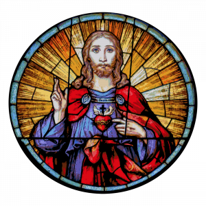 Stained glass Jesus png sticker